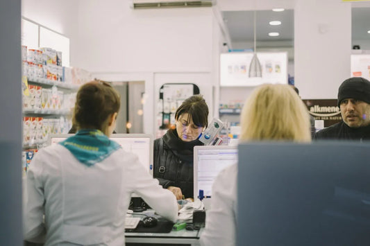 the inside of a pharmacy